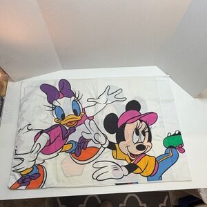 Vintage Disney Mickey Mouse Daisy Duck Donald Duck Pillowcase Standard Size